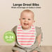 8-Pack Organic Baby Bibs for Boys, Girls - Soft Cotton