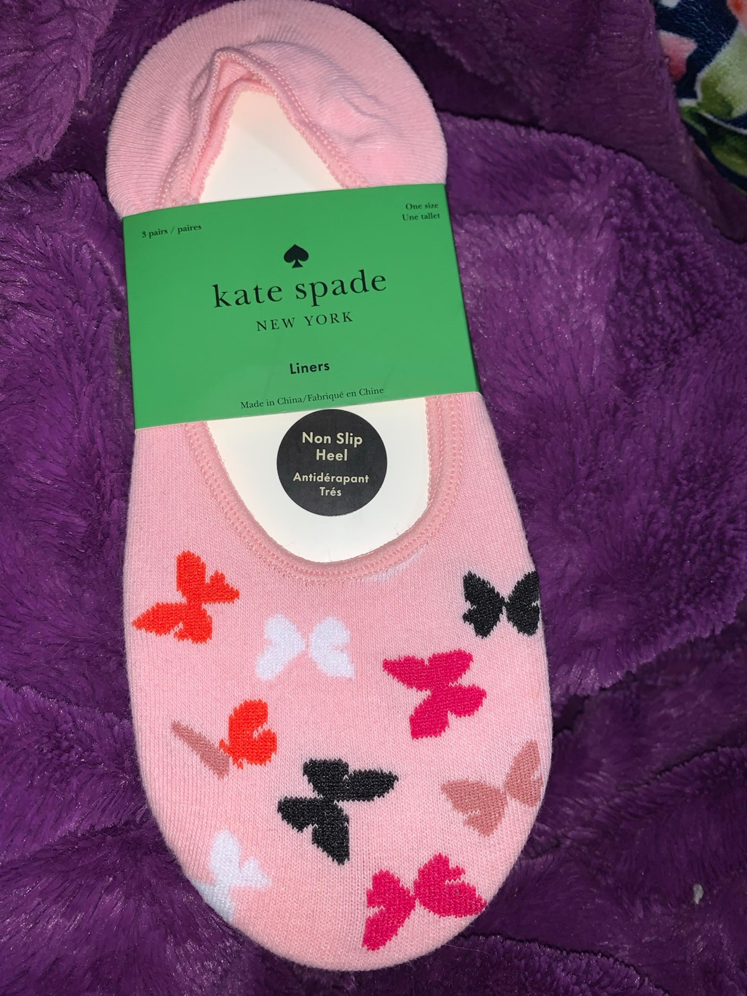 Kate Spade liner socks 3 pk nwt