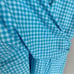 Lands End One Piece Modest Swimsuit Dress Gingham Plaid Blue Size 14 D