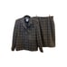 J8 PENDLETON VTG WOOL SKIRT/BLAZER SET GRAY PLAID PLUS SZ 18