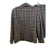 J8 PENDLETON VTG WOOL SKIRT/BLAZER SET GRAY PLAID PLUS SZ 18