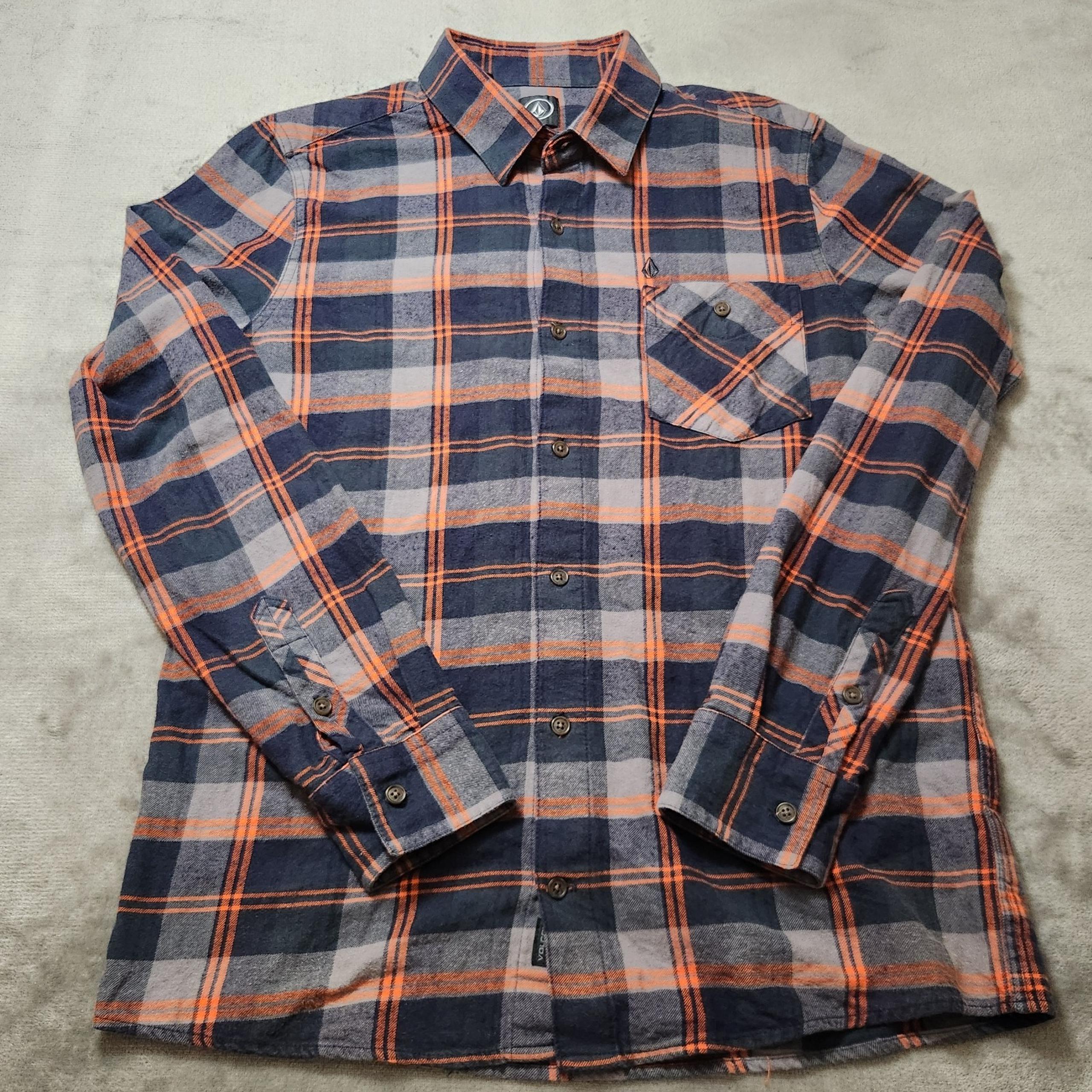 Volcom Men's Multicolor Plaid Flannel Shirt Long Sleeve Size Medium Casual