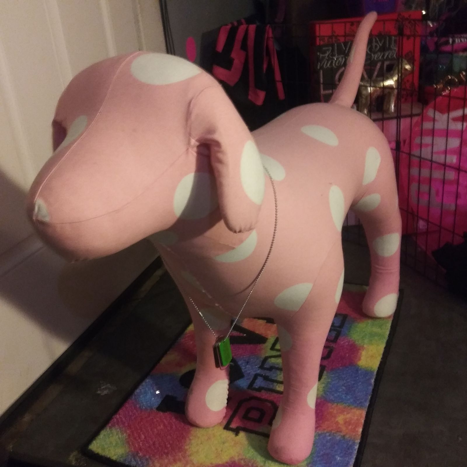 giant pink display dog