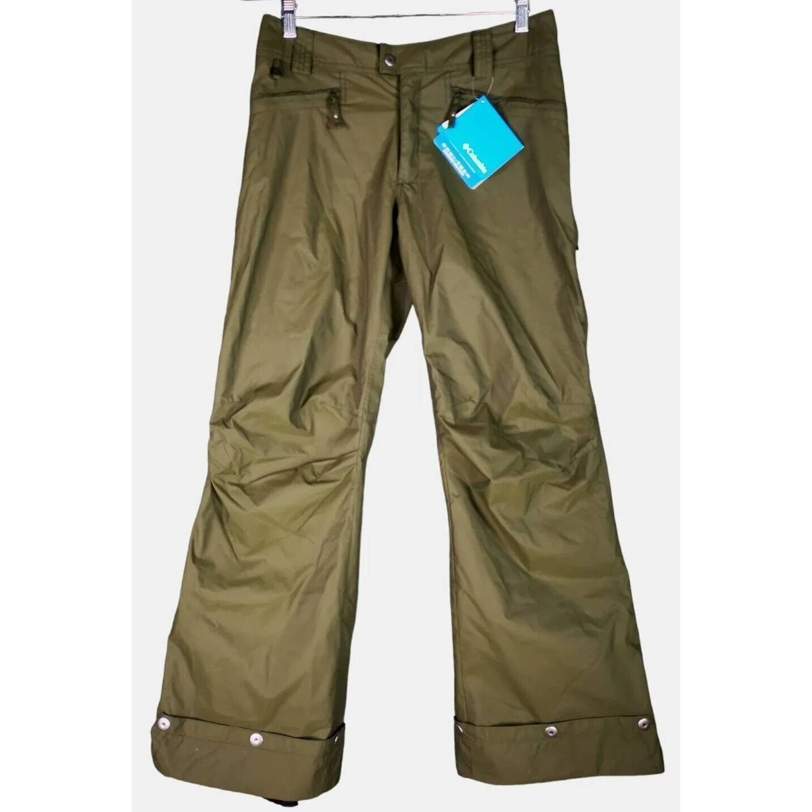NEW Columbia Omni-Tech Stand up Waterproof Snow Ski Pants green Women's Size S