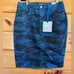 Lexi Women's Super Comfy Perfect Fit Stretch Navy Camouflage Denim Skirt 12