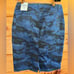 Lexi Women's Super Comfy Perfect Fit Stretch Navy Camouflage Denim Skirt 12
