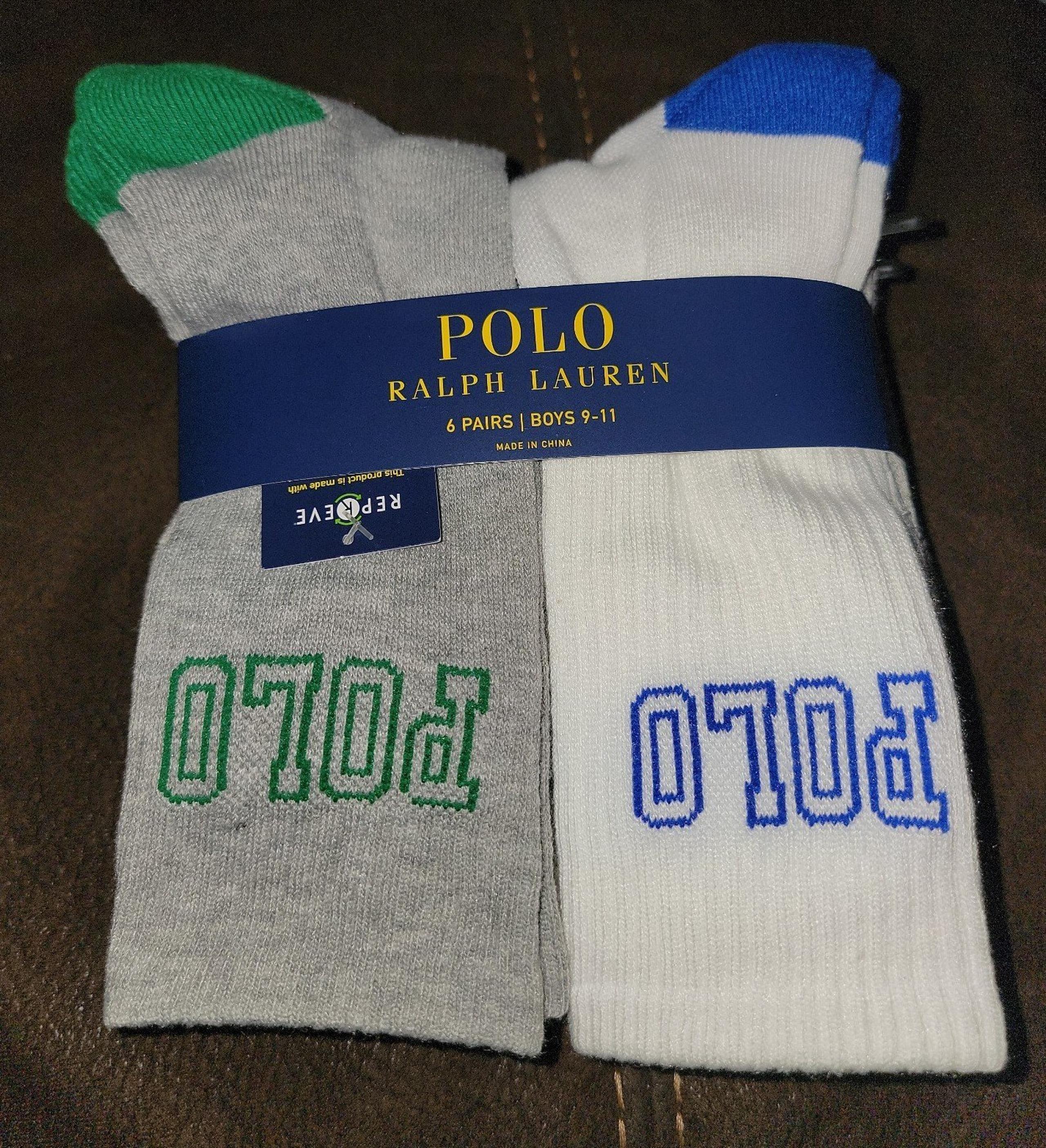 Polo Ralph Lauren 6 Pairs Boys shoe size 4-10
