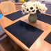 Vintage Fortunoff Black Placemats (4) NWT Pebbles Mat Style Reversible 19x13