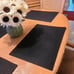 Vintage Fortunoff Black Placemats (4) NWT Pebbles Mat Style Reversible 19x13