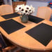 Vintage Fortunoff Black Placemats (4) NWT Pebbles Mat Style Reversible 19x13