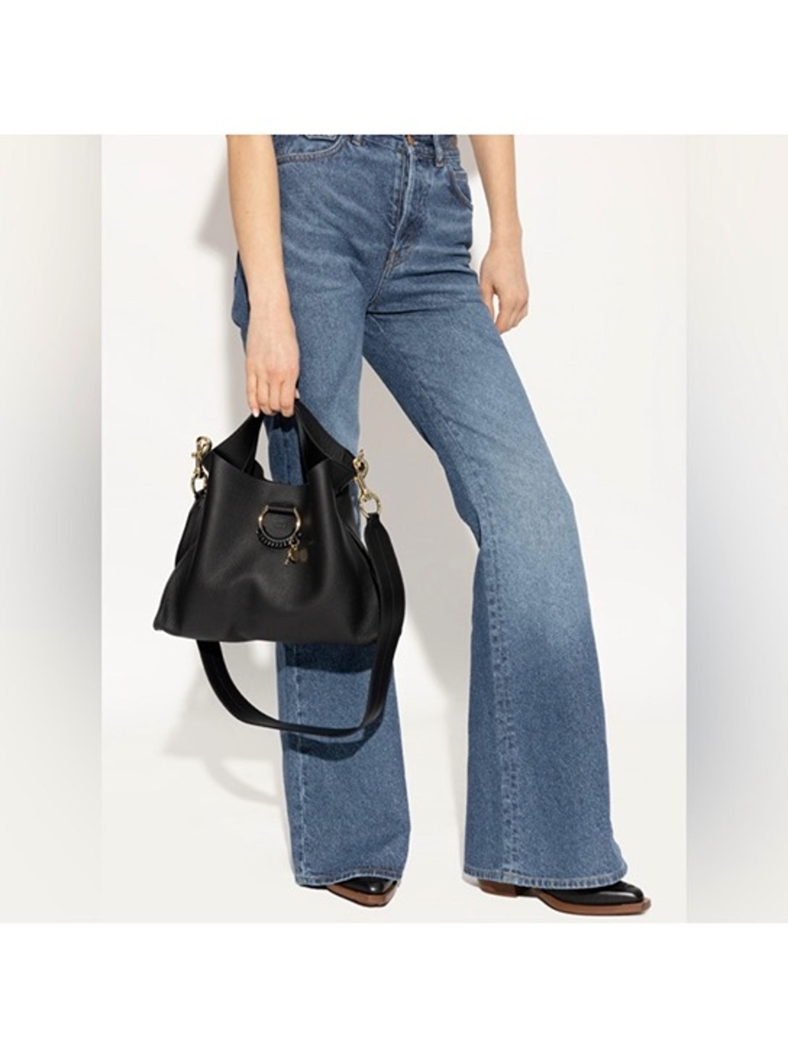 See By Chloe Joan Black Leather Satchel Crossbody Bag