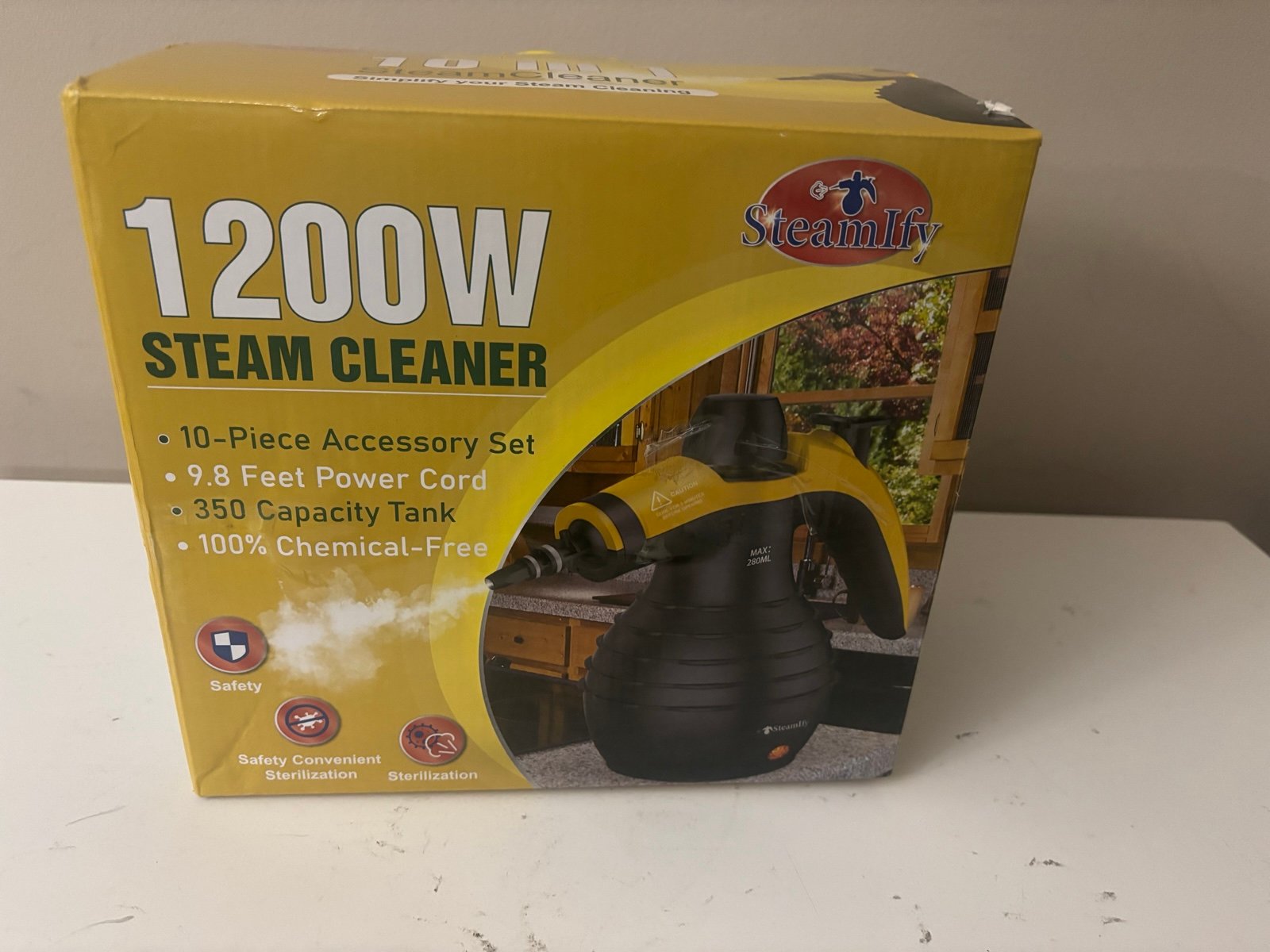 New Steamify 1200 Watt Pressurized Handheld Steam Cleaner with 10pcs Accessories - detail