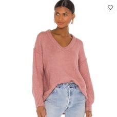Free People Brookside Tunic Slouchy Sweater in Alpine Rose