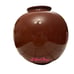 Studio McGee Ceramic round Chocolate Decorative Vase Dark Red