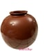 Studio McGee Ceramic round Chocolate Decorative Vase Dark Red