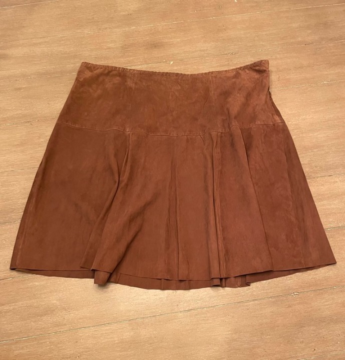 Ralph Lauren Genuine Goat Leather Skirt Size 18