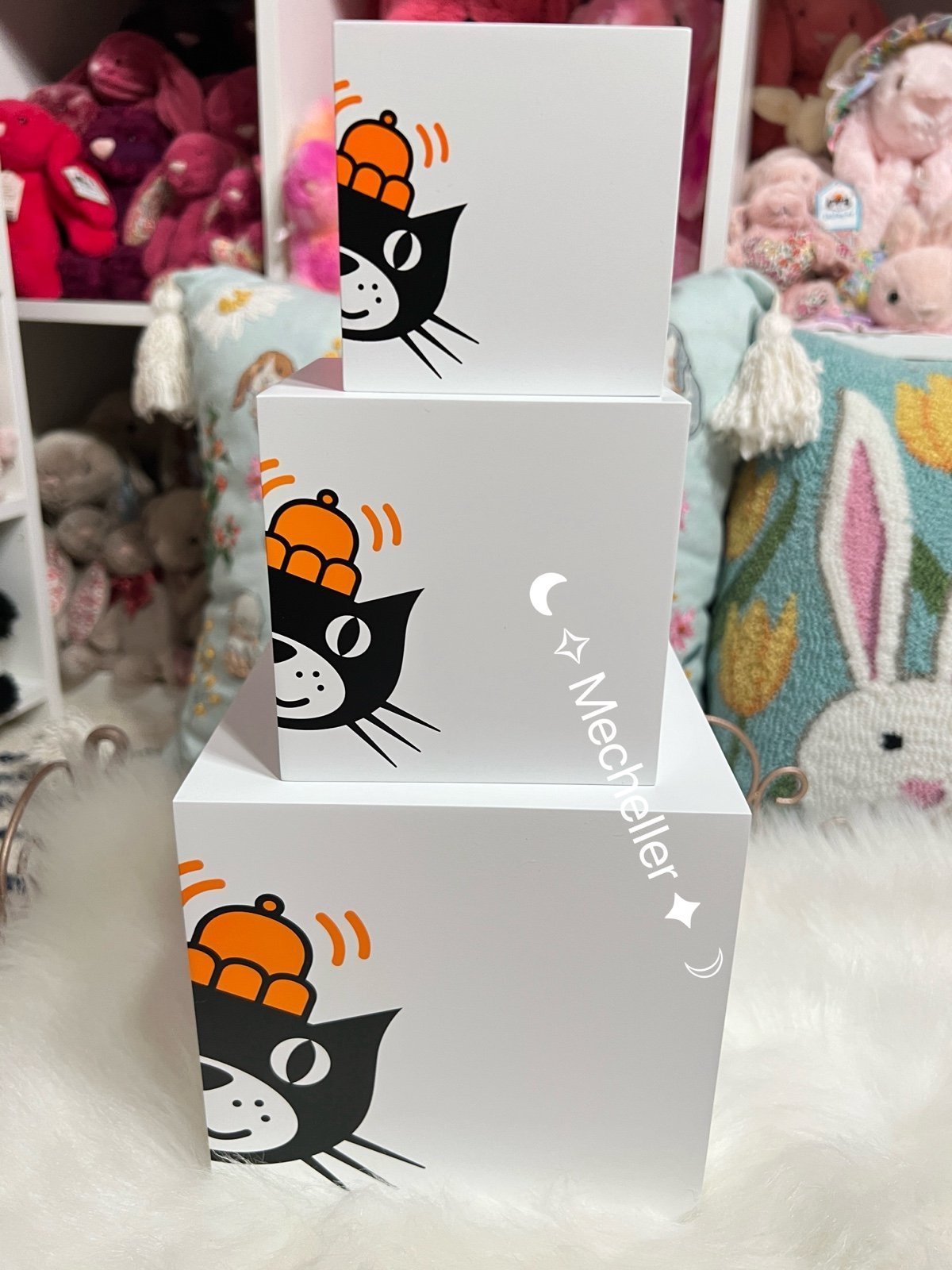 Rare Jellycat Set of 3 25 Year Display Cubes limited edition New with box HTF