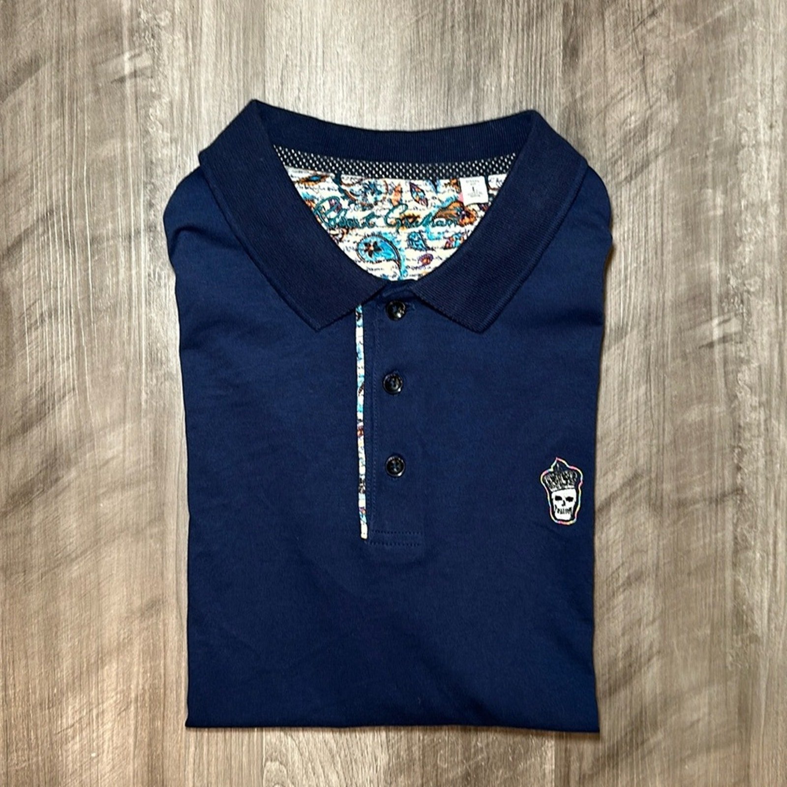 Robert Graham Classic Fit Skull Logo Polo - Large