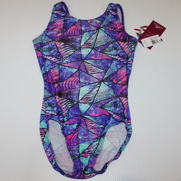 Motionwear Concord Cruise Gymnastics Leotard Multicolor size Petite Adult XS NWT