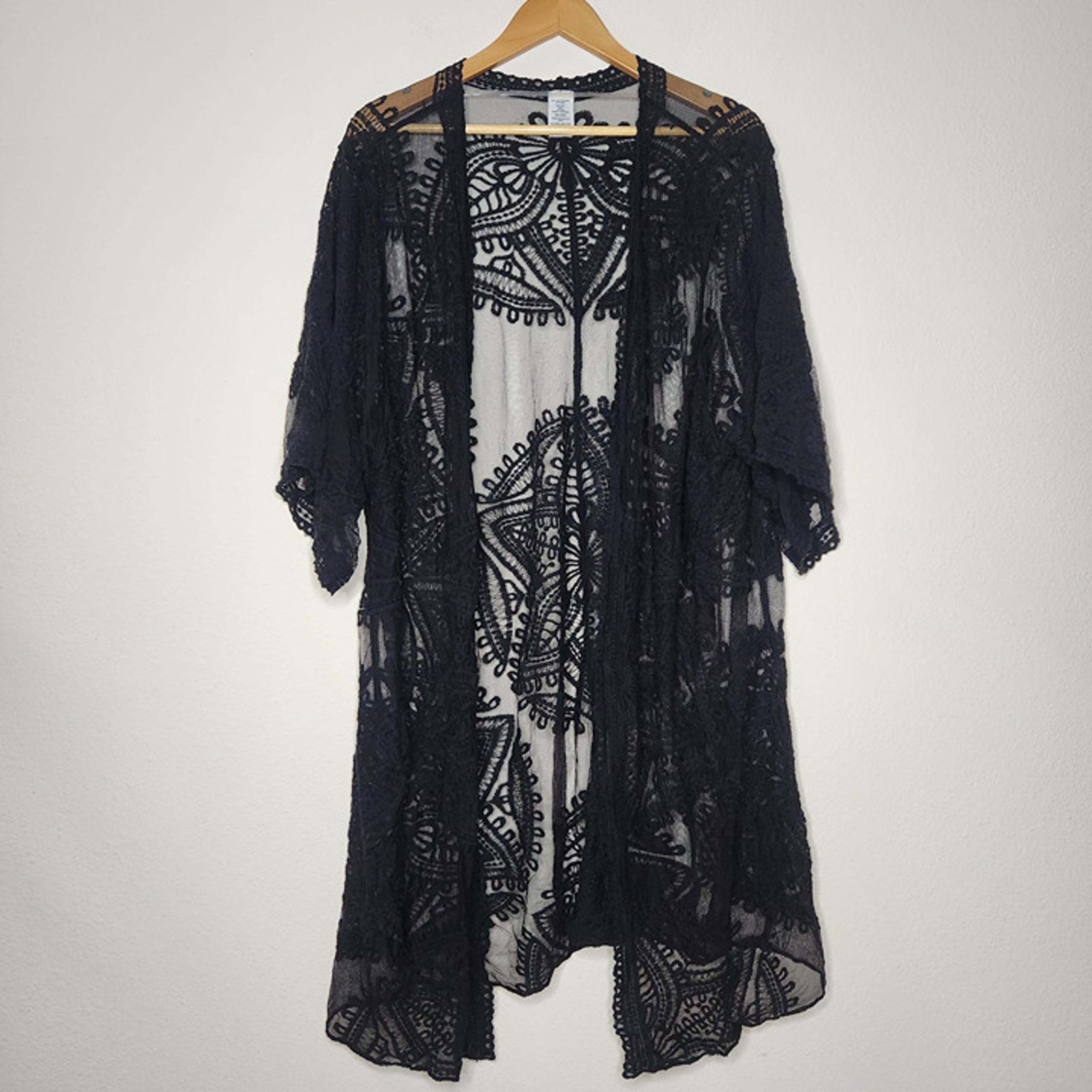 No Boundaries Womens XXL Black Swim Cover Up Lace