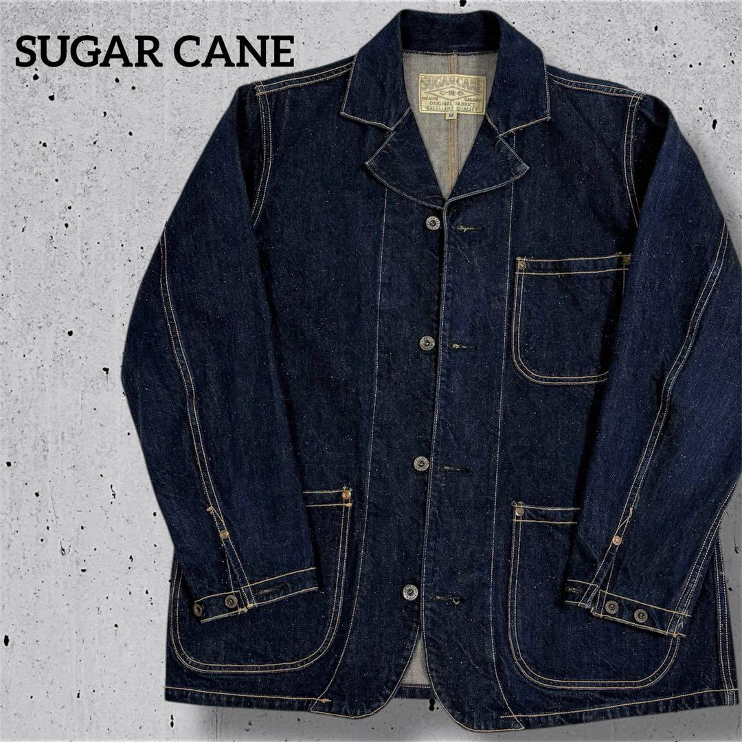 【Indigo Blue】Excellent Condition Sugar Cane Denim Coverall Laurel Tree Donut Buttons