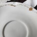 Vintage Looney Tunes 3 Tea Cups 2x3in & 4 Saucers 5in Dia White & Gold Inlay