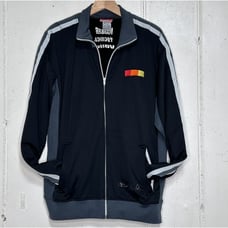 Volkl XL Track Jacket Black Fleece Lined Full Zip Logo Tecnica Marker Sporty