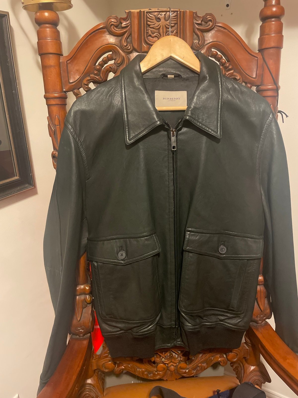 Burberry leather jacket