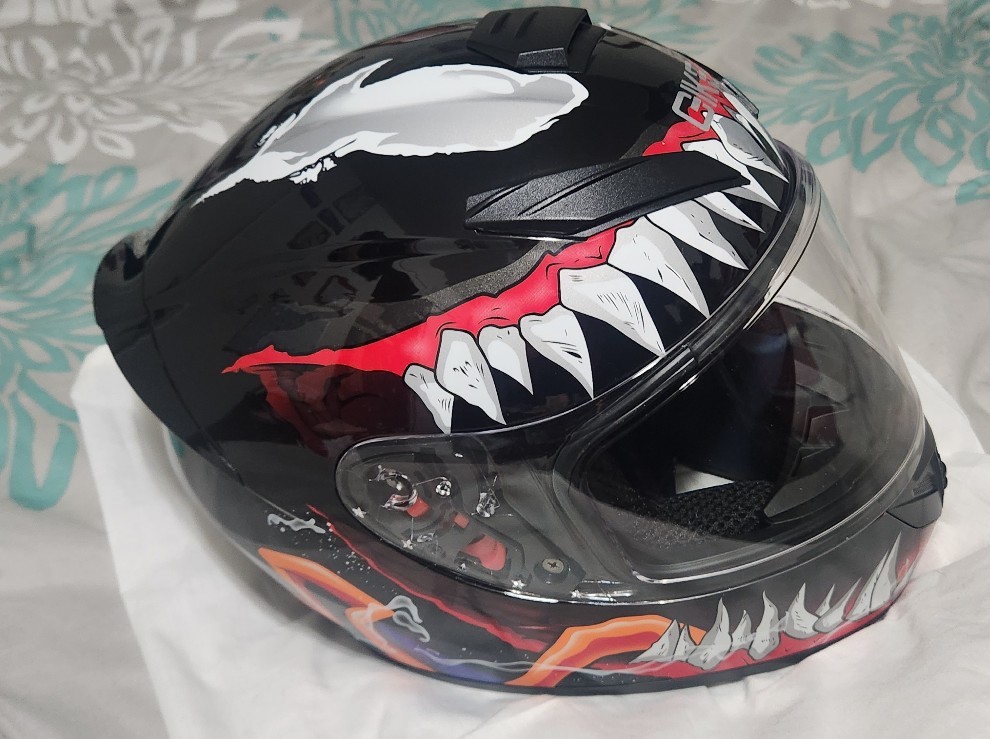 Motorcycle Helmet venom marvel