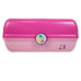 Vintage Caboodles California Hot Pink Make Up Case with Mirror Made in USA