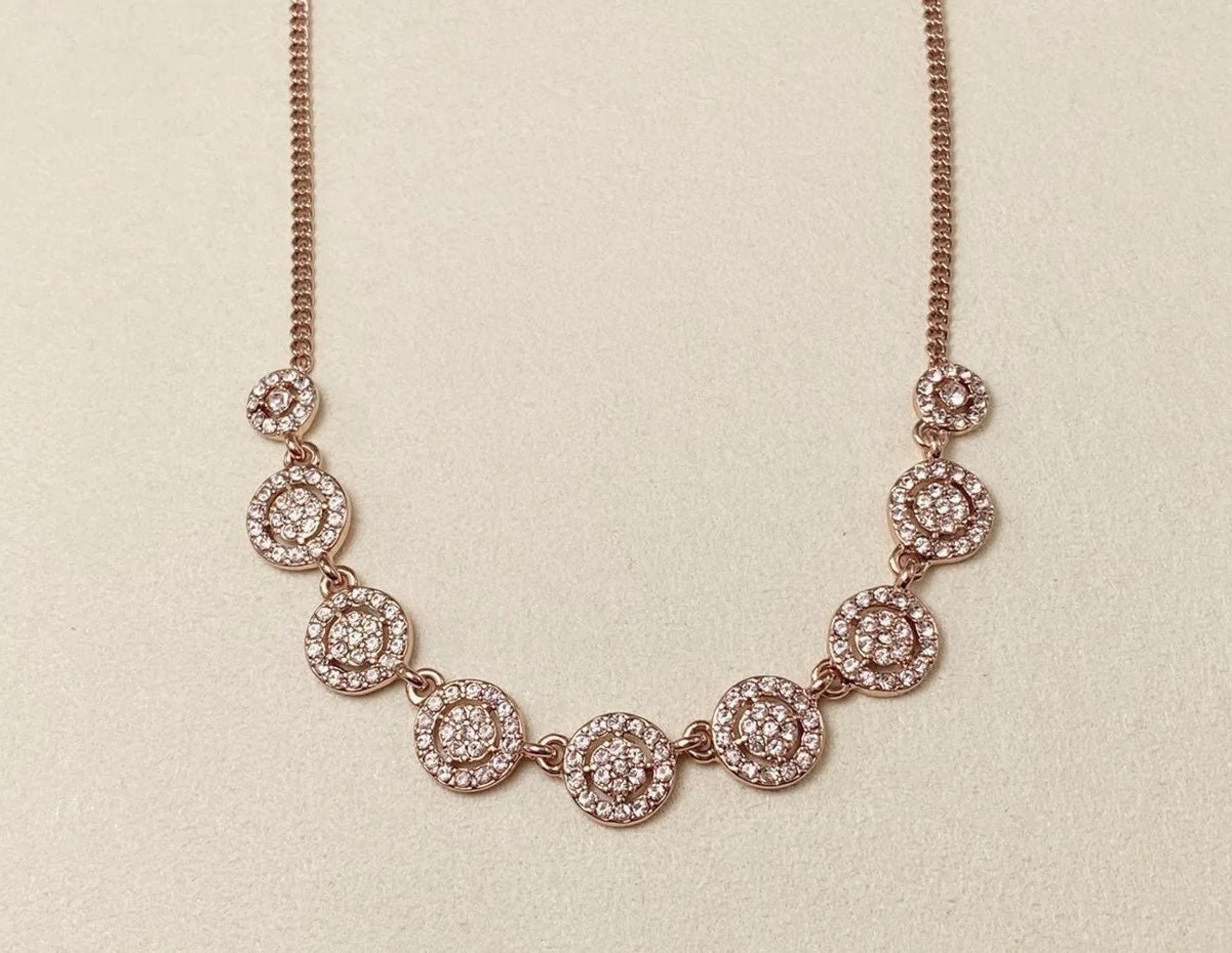 Givenchy Crystal Halo Collar Necklace(rose gold-tone 2964)