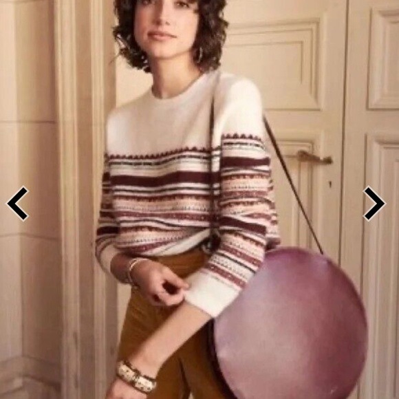 Sézane Vladimir jumper mohair and wool blend stripped Le Fil rouge Sweater M