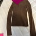 See by Chloe brown and pink collared Sweater size womens small. Perfect conditio