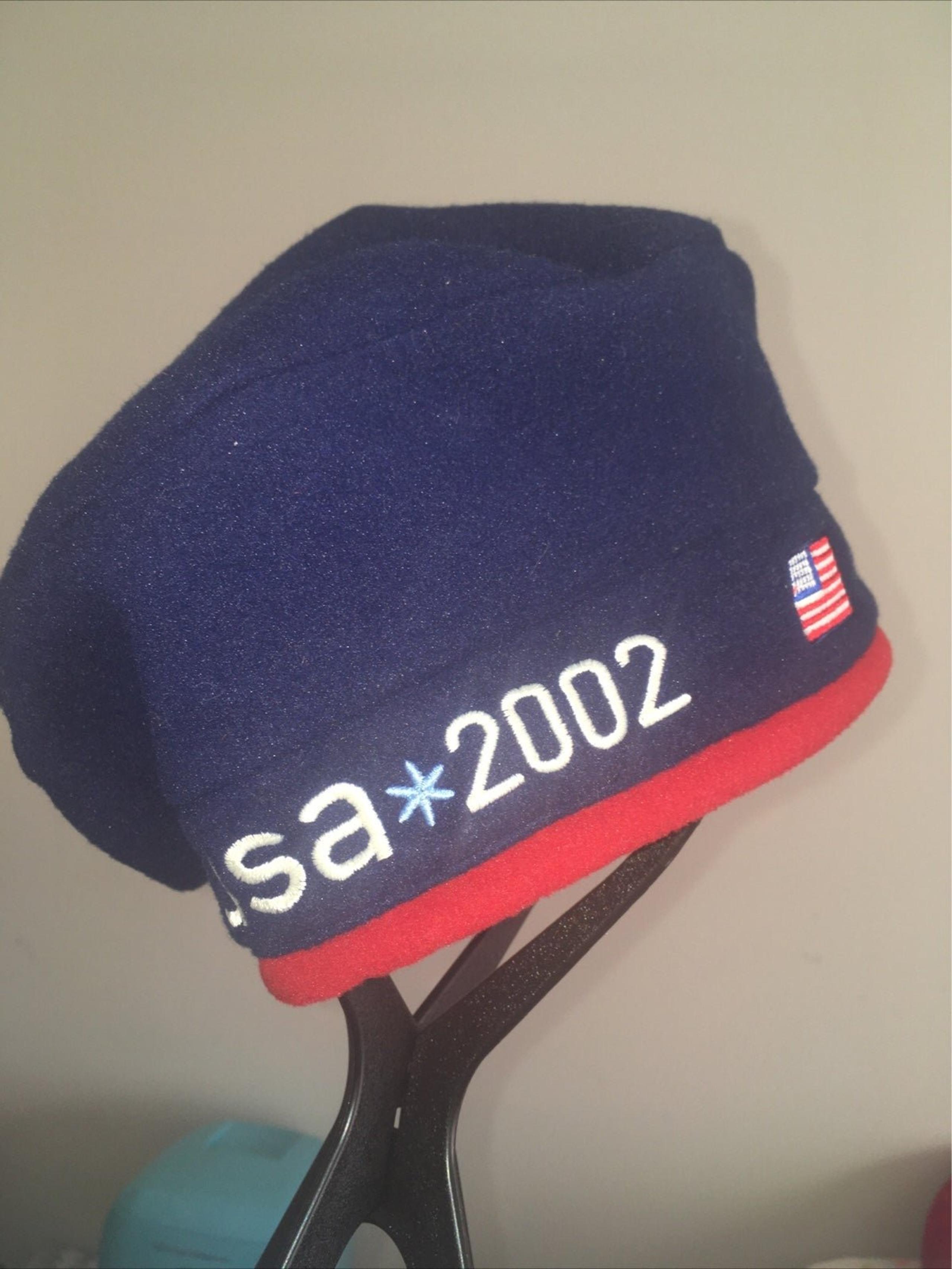 ROOTS 2002 USA OLYMPIC TEAM Red Blue Beret Hat Cap One Size