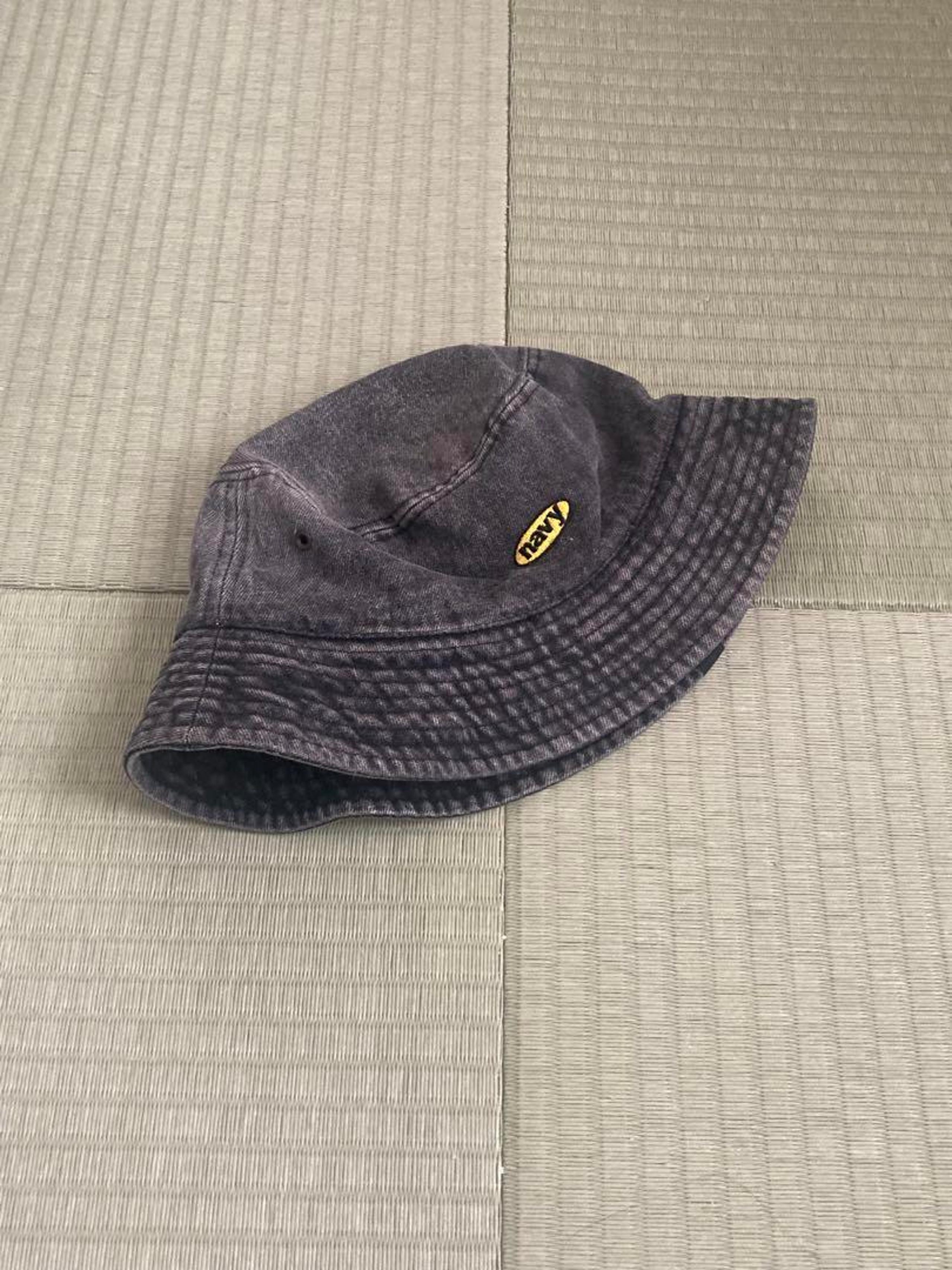 Navy Bucket Hat Dark Gray Vintage 90s