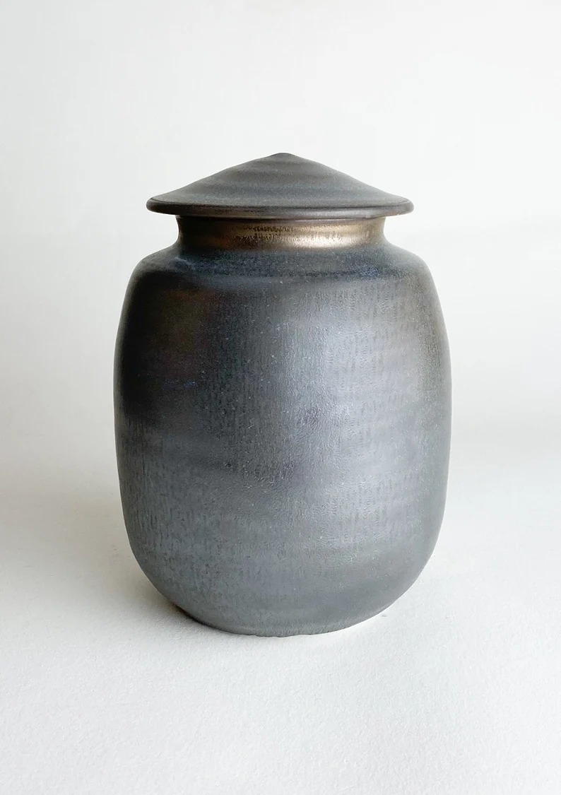 75 Cu/In Capacity- Small Sized Cremation Urn - Handmade Pottery Clay Urn