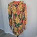 Farm Rio Garden Flower Exclusive Smocked Long Sleeve Mini Dress Ruffled Sz S