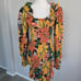 Farm Rio Garden Flower Exclusive Smocked Long Sleeve Mini Dress Ruffled Sz S
