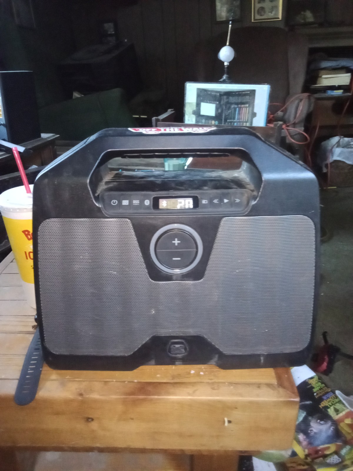 A boom 3 Bluetooth speaker and radio in one