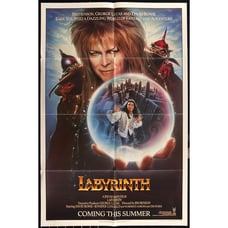 Labyrinth (1986) Original Teaser Movie Poster 27x41 Folded David Bowie EM4-21