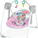 Bright Starts Pink Paradise Portable Compact Automatic Baby Swing with Music