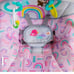 Bright Starts Pink Paradise Portable Compact Automatic Baby Swing with Music