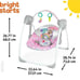 Bright Starts Pink Paradise Portable Compact Automatic Baby Swing with Music