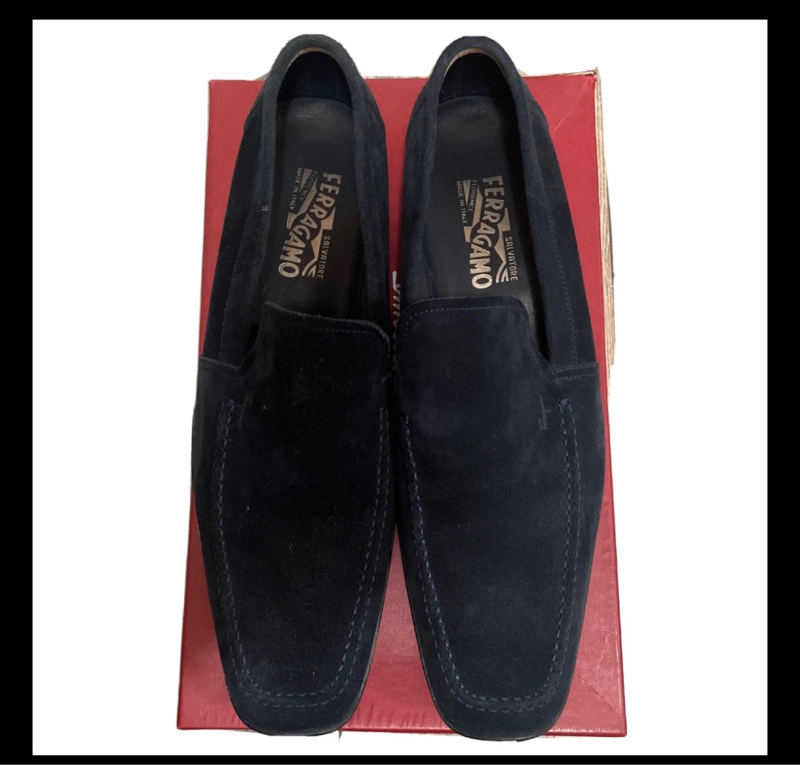 Salvatore Ferragamo Men’s 10.5 Blue Suede Loafer