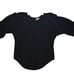 Women's Fabiana Pigna Black Top XS Ruffle 3/4 Sleeve