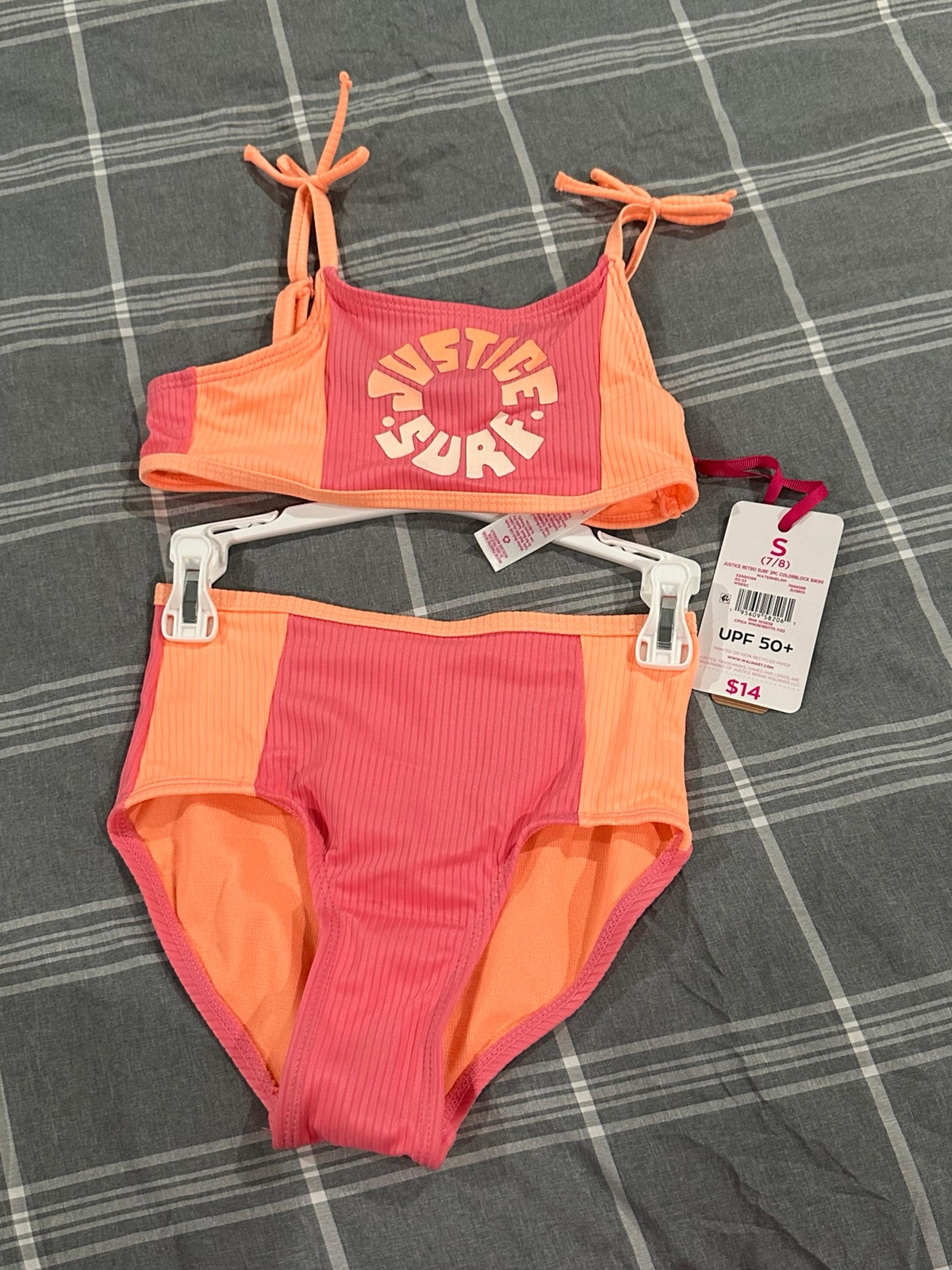 New Girls Size 7/8 Justice bathing suit