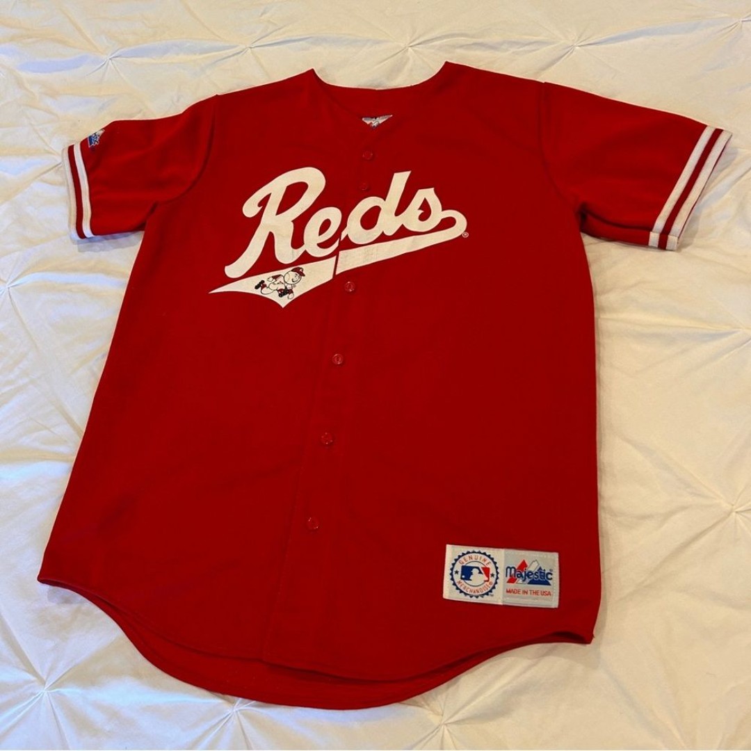 Majestic MLB Vintage Cincinnati Reds Baseball Jersey Merchandise XL Larkin 11