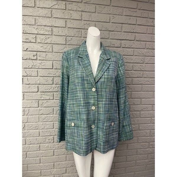 The Tog Shop Multicolored Tweed Blazer Size 12