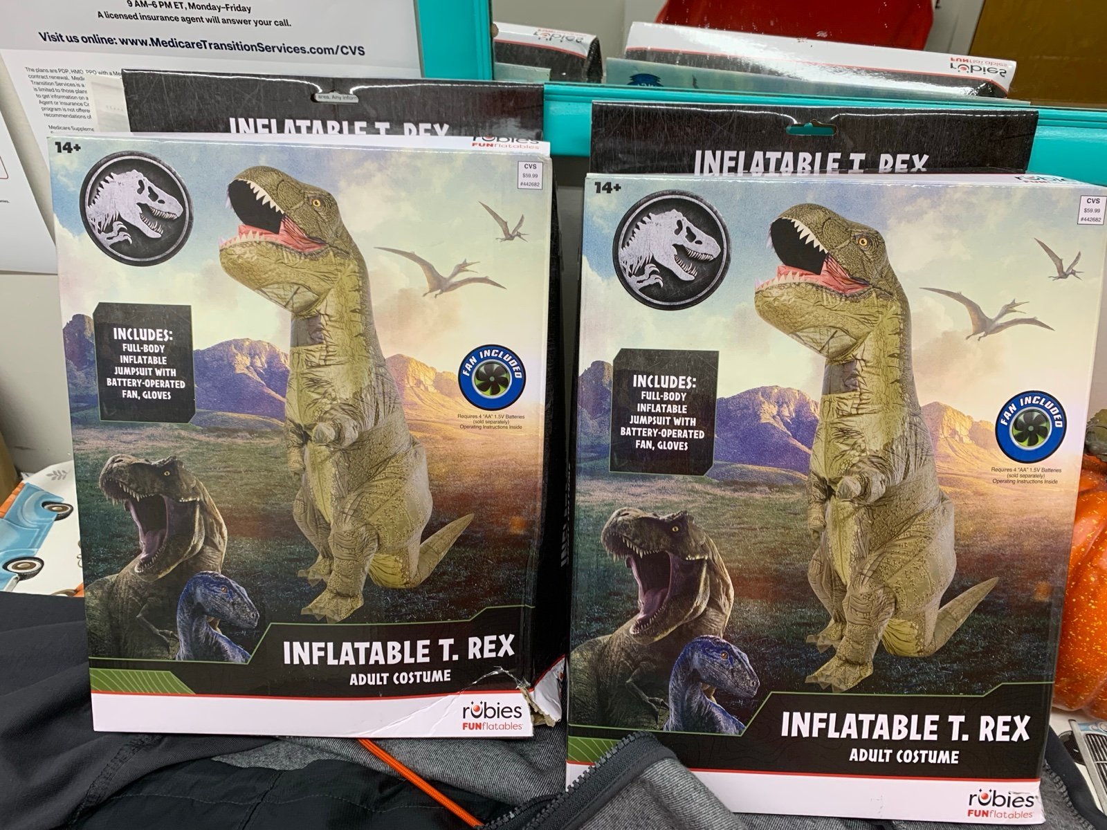 Jurassic World adult inflatable costume. Brand new never opened.