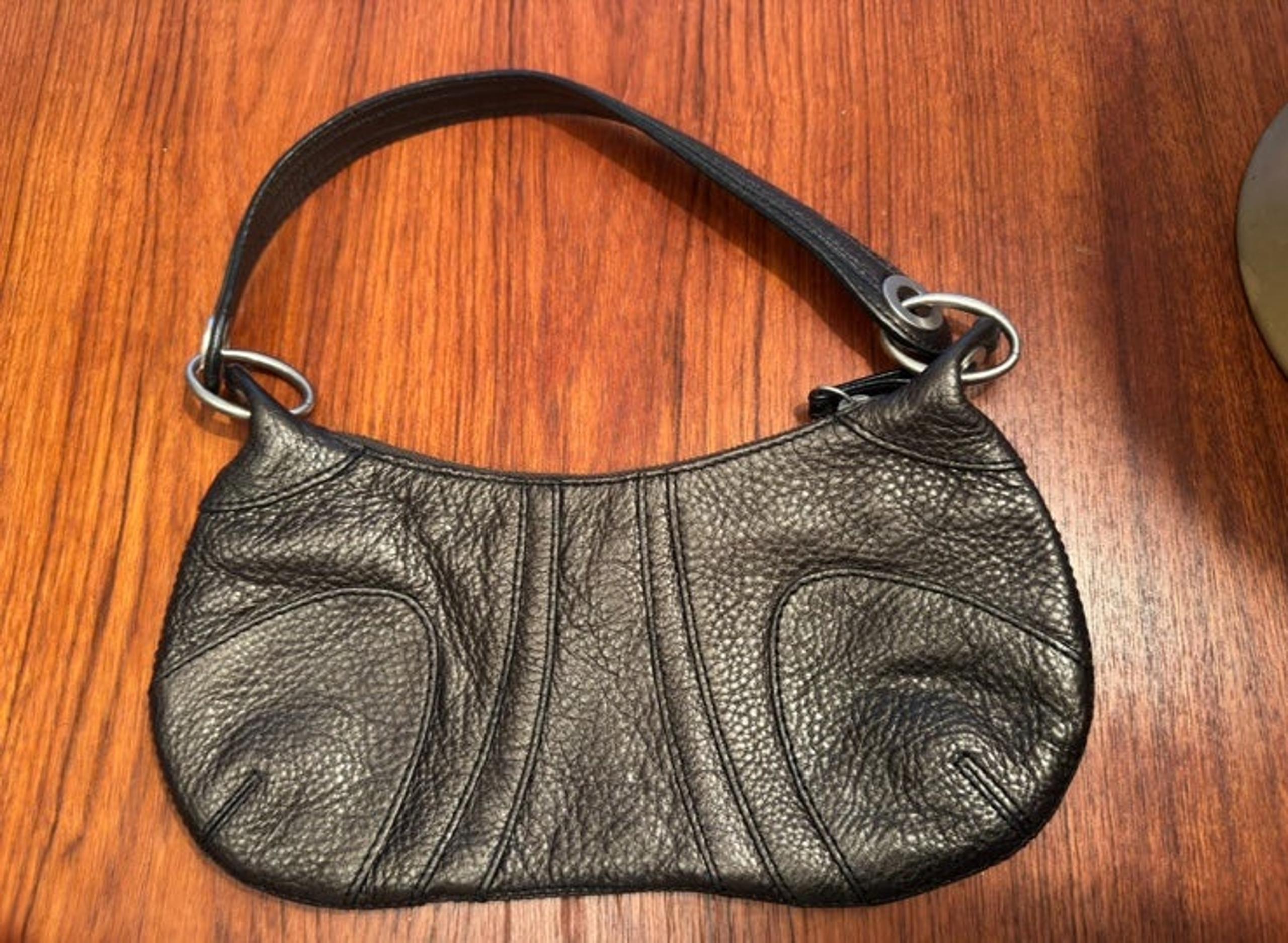 Banana Republic metallic leather purse